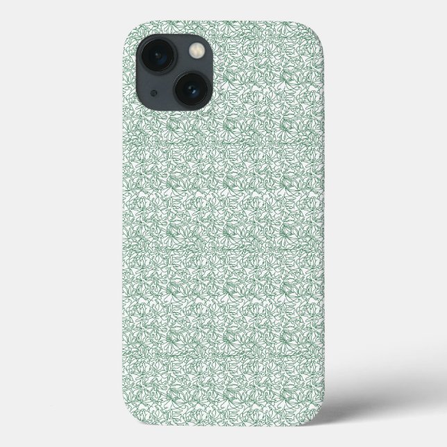 Coques Case-Mate iPhone un arrière - plan vert et blanc avec de petits feu (Verso)