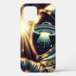 Case-Mate iPhone Case Un astronaute avec la réflexion d'un OVNI