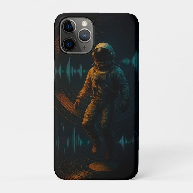 Coques Case-Mate iPhone Un astronaute flottant dans l'art sonore de Glitch (Dos)