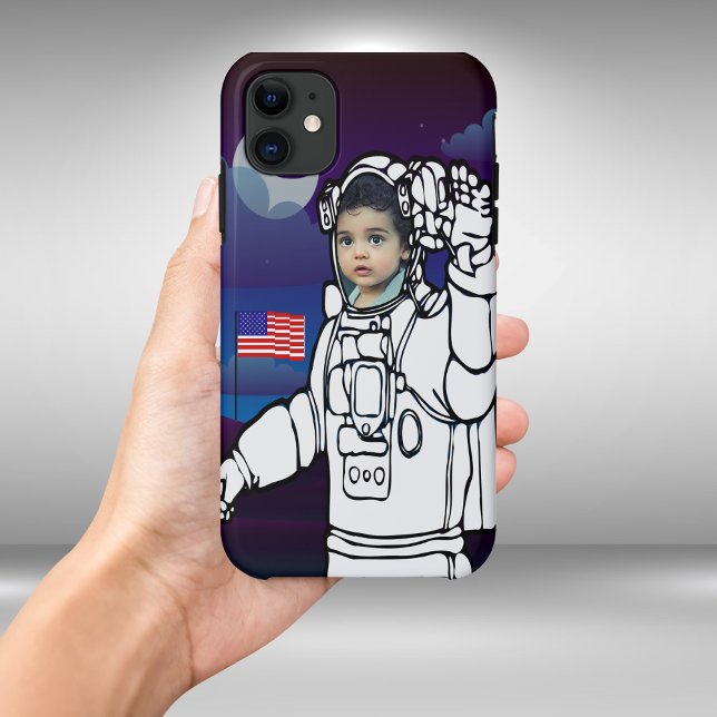 Coques Case-Mate iPhone Un astronaute sur la lune Un garçon de l'espace ex (Créateur téléchargé)