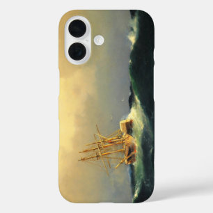 Coque Pour iPhone 16 Un bateau à vapeur dans une tempête dans l'océan A
