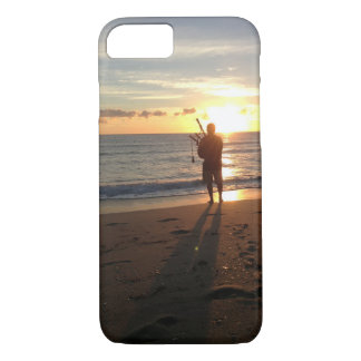 Coque iPhone 7 un beau lever de soleil à la plage avec la musique