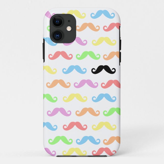 Coques Case-Mate iPhone Un bon nombre de moustaches (blanches) (Dos)