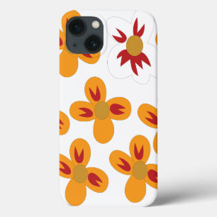 Case-Mate iPhone Case un bouquet de fleurs orange et rouge sur un dossie