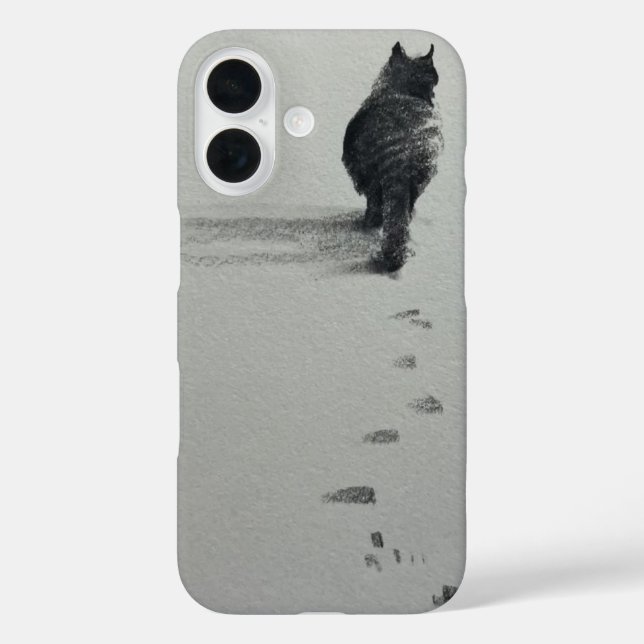 Coques Case-Mate iPhone un chat dans la neige 3 (Verso)