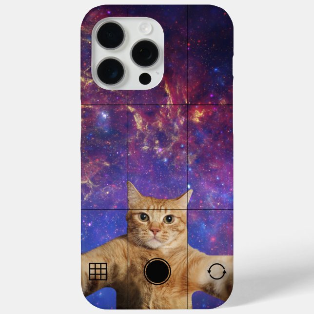 Coques Case-Mate iPhone Un chat Tabby Rouge prend un selfie dans l'espace (Verso)