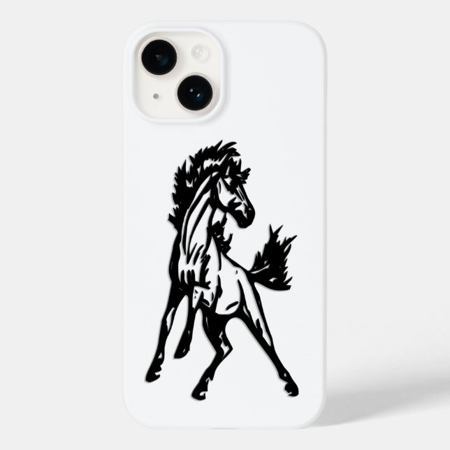 Coques Case-Mate iPhone Un cheval sautant fringant dans la nature (Verso)