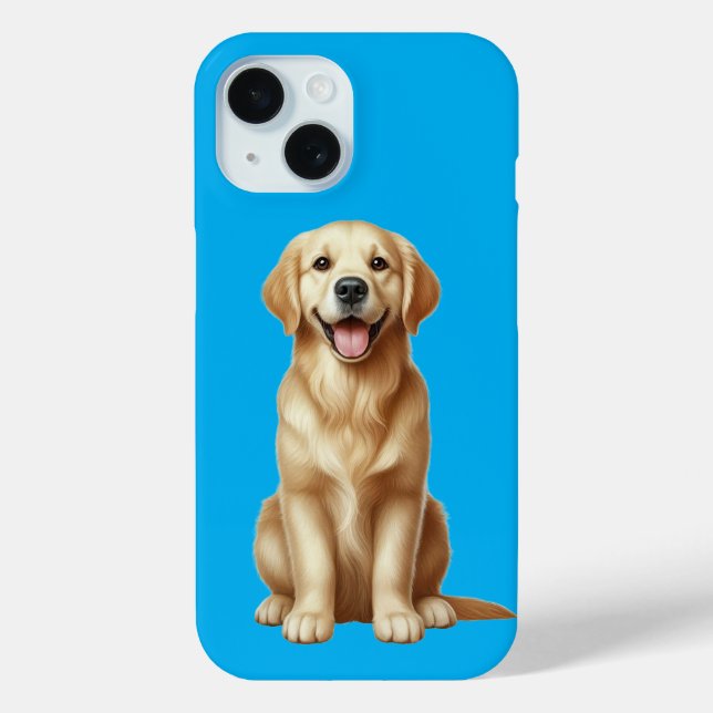 Coques Case-Mate iPhone Un chiot retriever doré de style cartoon mignon as (Verso)