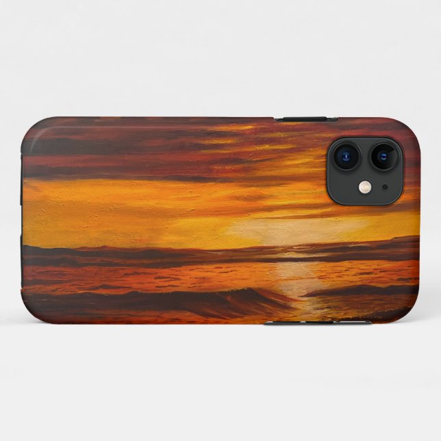 Coques Case-Mate iPhone Un Coucher De Soleil Orange Brillant, Par Gary Pol (Dos (Horizontal))