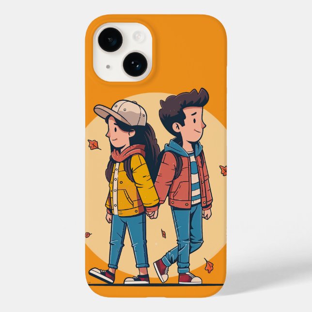 Coques Case-Mate iPhone Un couple se tenant la main en marchant ensemble à (Verso)