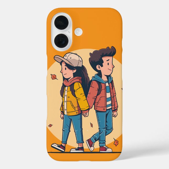 Coques Case-Mate iPhone Un couple se tenant la main en marchant ensemble à (Verso)