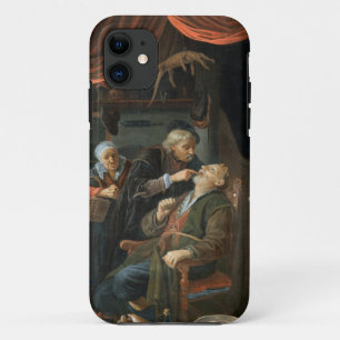 Coque iPhone 11 Un dentiste examinant la dent d'un vieil homme