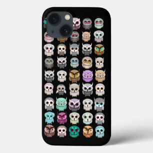 iPhone 13 Case Un design avec une flopée de chouettes mignonnes