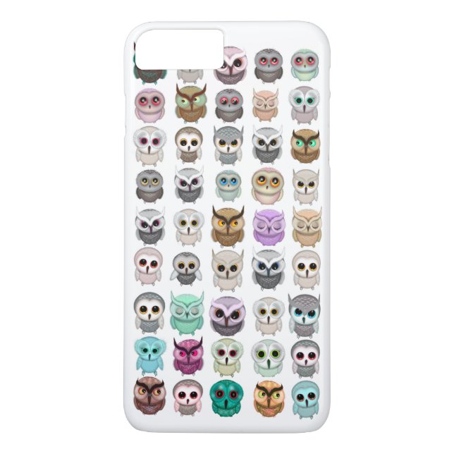 Coques Case-Mate iPhone Un design avec une flopée de chouettes mignonnes (Dos)