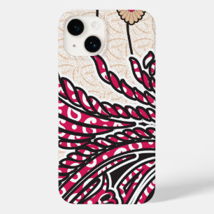 Coque Case-Mate iPhone Un design cachemire décoratif avec rouge vif et ép