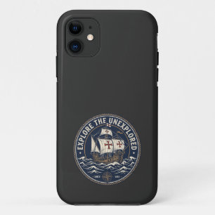 Case-Mate iPhone Case Un emblème rétro de la fête de Christophe Colomb a
