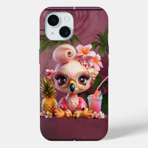 Coque Case-Mate iPhone Un flamant sucré dans une parade tropicale