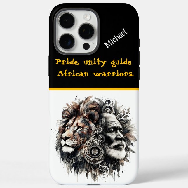 Coques Case-Mate iPhone Un guerrier féroce incarne l'esprit d'un lion (Verso)