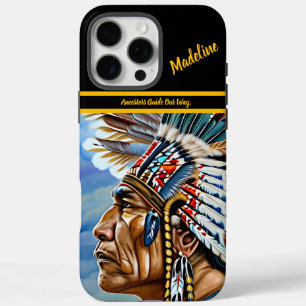Coque iPhone 16 Pro Max Un guerrier indien regarde