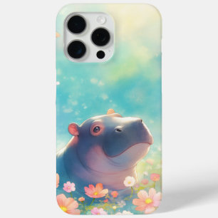Coque Case-Mate iPhone Un Hippopotame en Fleurs