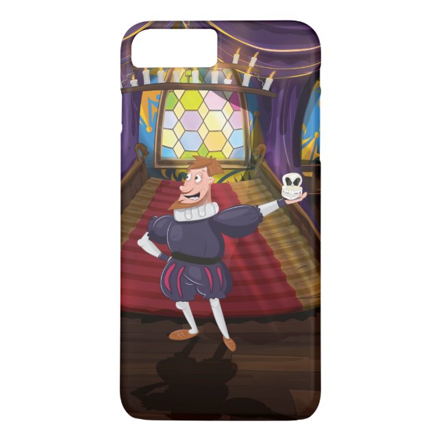 Coques Case-Mate iPhone Un homme de dessin récitant le jeu de shakespeare. (Dos)
