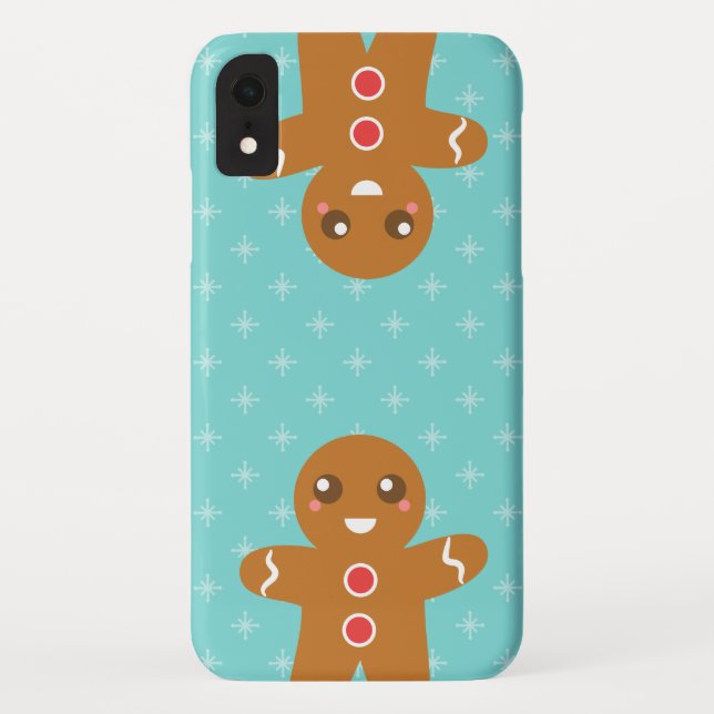 Coques Case-Mate iPhone Un homme en pain d'épices mou et joyeux pour Noël (Dos)