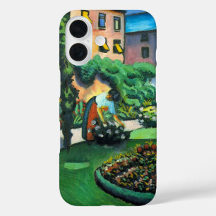 Coques iPhone 16 Un jardin, Gartenbild par August Macke, Art vintag
