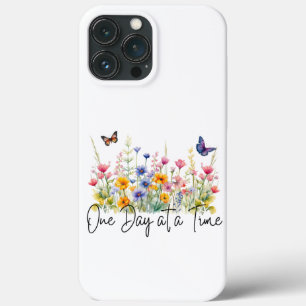 Case-Mate iPhone Case Un jour à la fois Fleurs sauvages de devis inspira