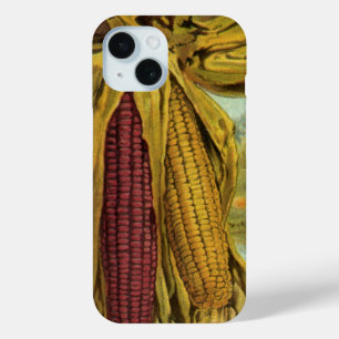 Coque Pour iPhone 15 Un joyeux Thanksgiving ; maïs indien et meules de