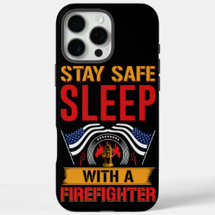 Coque iPhone 16 Pro Max Un message plein d'entrain d'un pompier sur un t-s