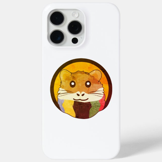 Coques Case-Mate iPhone Un mignon hamster en caricature avec une écharpe m (Verso)