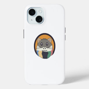 Coque Case-Mate iPhone Un mignon hamster en caricature avec une écharpe m