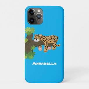 Case-Mate iPhone Case Un mignon léopard dormant dans un arbre dessin ani