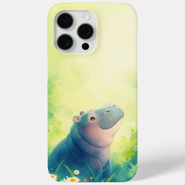 Coques Case-Mate iPhone Un moment de calme pour un hippopotame (Verso)