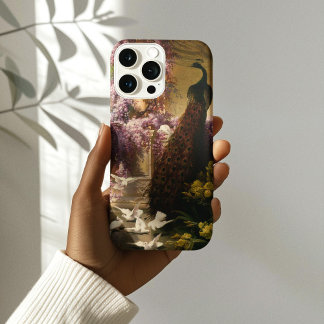 Coque Case-Mate iPhone Un paon et des colombes dans un jardin, Eugene Bid