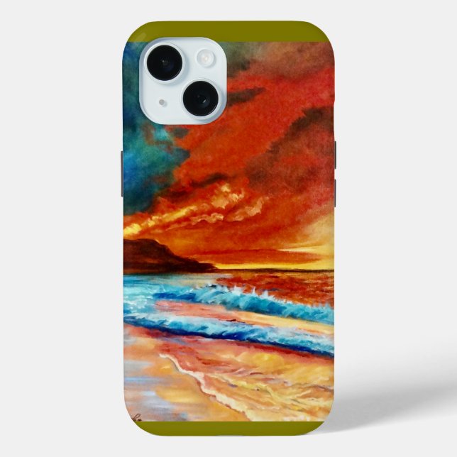 Coques Case-Mate iPhone Un paysage marin tropical brillant (Verso)