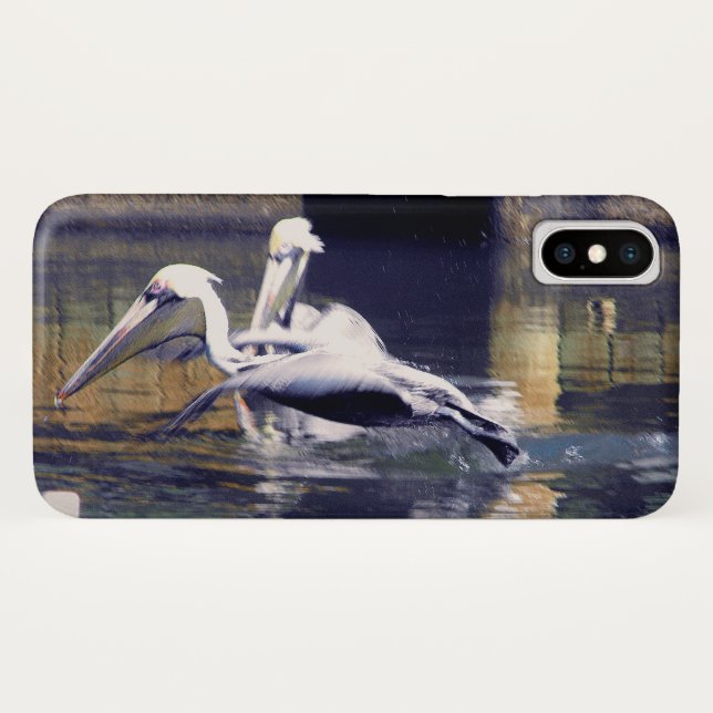 Coques Case-Mate iPhone Un Pélican décolle (Dos (Horizontal))