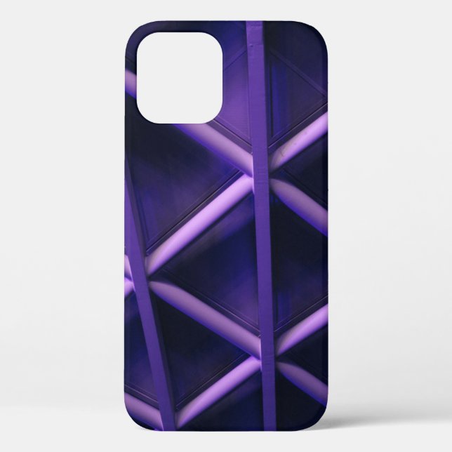 Coques Case-Mate iPhone Un plafond violet avec une motif de croisée ; un b (Verso)