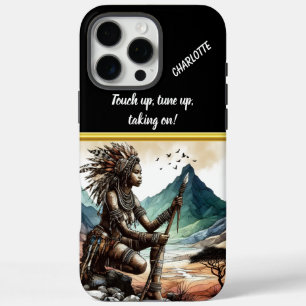 Coque iPhone 16 Pro Max Un puissant esprit guerrier lié à la nature