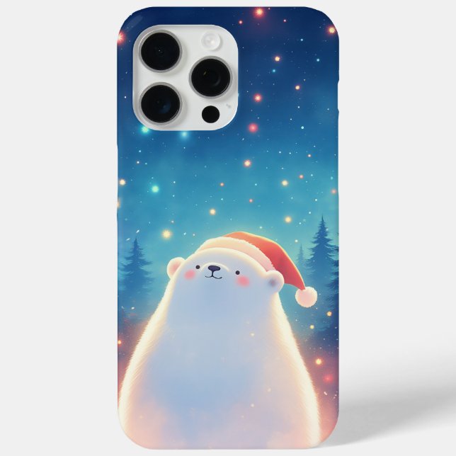 Coques Case-Mate iPhone Un rêve de Noël d'ours polaire (Verso)