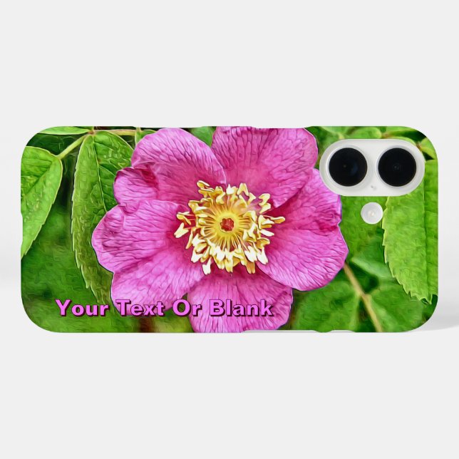Coques Case-Mate iPhone Un Rose sauvage (Verso (horizontal))
