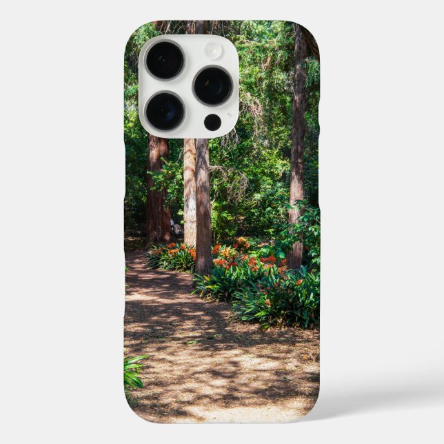Coques Case-Mate iPhone un sentier dans le jardin fleuri d'orange (Verso)