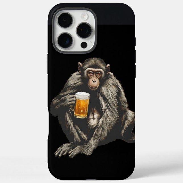 Coques Case-Mate iPhone un singe avec une bière à la main (Verso)