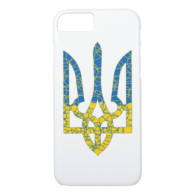 Coques Case-Mate iPhone Un trident ukrainien texturé drapeau d'Ukraine cou (Dos)