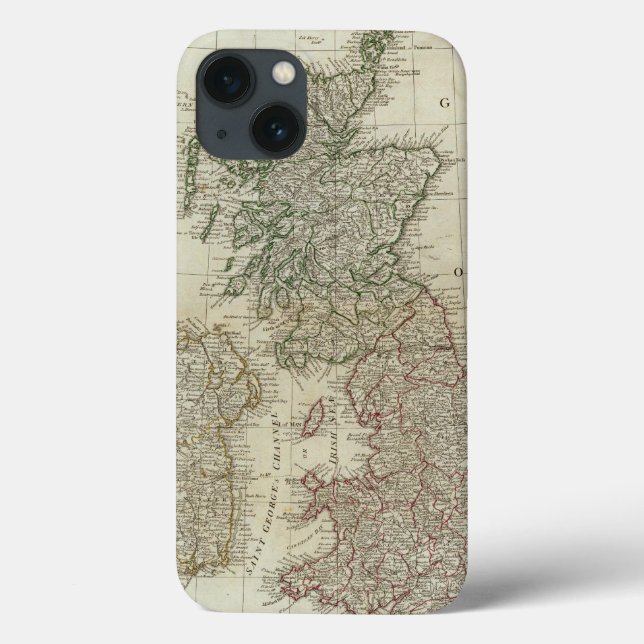 Coques Case-Mate iPhone Une carte complète des îles britanniques (Verso)