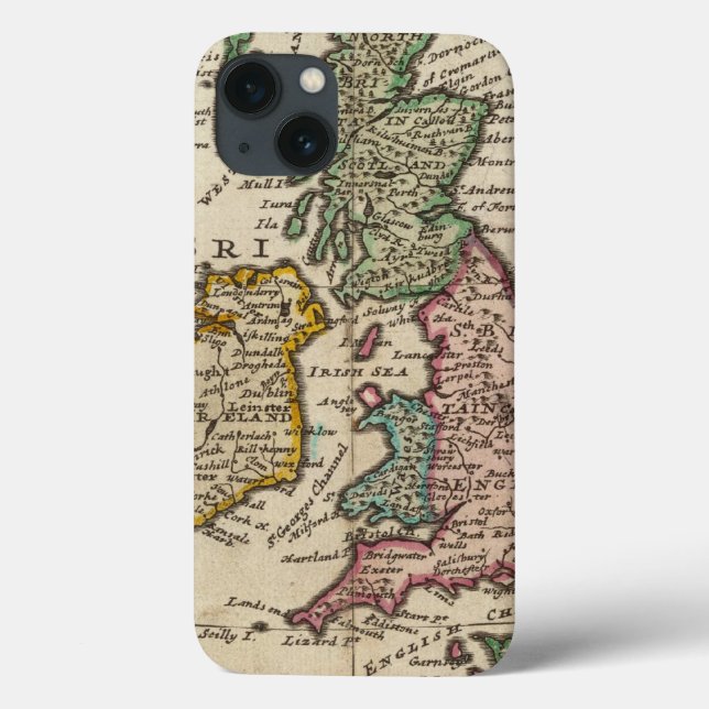 Coques Case-Mate iPhone Une carte générale de la Grande-Bretagne et de l'I (Verso)