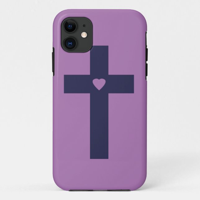 Coques Case-Mate iPhone Une croix avec cœur  (Dos)