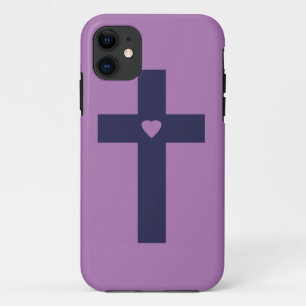Case-Mate iPhone Case Une croix avec un cœur d'amour sacré