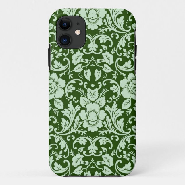 Coques Case-Mate iPhone Une damassé florale antique (Dos)