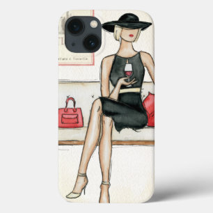 Coque Case-Mate iPhone Une Femme Boit Du Vin Rouge